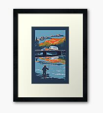 Lámina enmarcada Cartel de viaje Retro Airstream