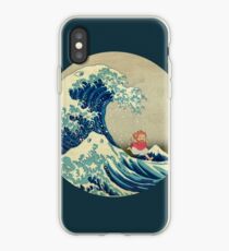 Ponyo and The Great Wave off Kanagawa VINTAGE iPhone Case