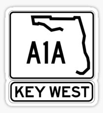 A1A - Key West, The Conch Republic Sticker