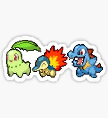 Johto Region Pixel Starters: FIXED! Sticker