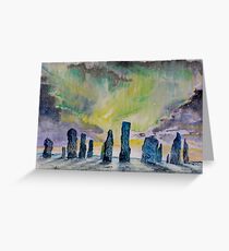 Winter Solstice at Callanish stone circle. Greeting Card