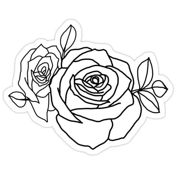 "Halsey tattoo - Roses" Stickers by lxgstad | Redbubble