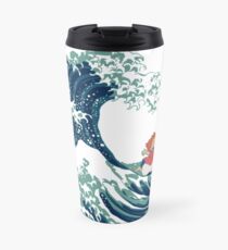 Ponyo and The Great Wave off Kanagawa - Moderne Travel Mug