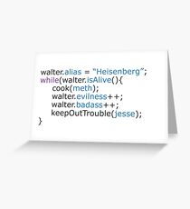 Breaking bad - code Greeting Card