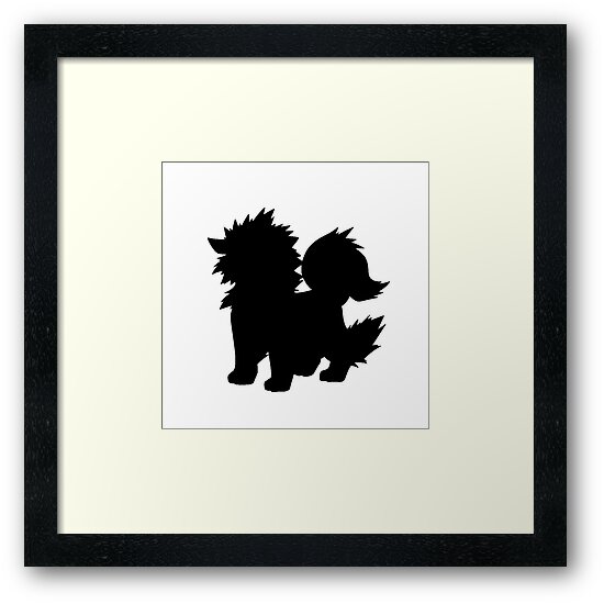 Arcanine Silhouette Framed Prints By Frankie T Redbubble