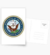 Seal of the United States Department of Navy Postcards