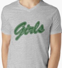 Girls (Green) Men's V-Neck T-Shirt