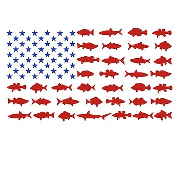 Fishing Rod American Flag for Patriotic Fisherman' Sticker