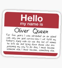 Name's Oliver Sticker