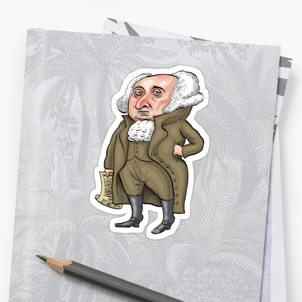 "President John Adams" Stickers by MacKaycartoons | Redbubble