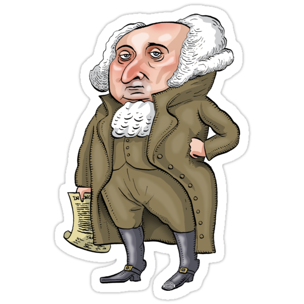 "President John Adams" Stickers by MacKaycartoons Redbubble