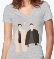 Destiel is real Women's Fitted V-Neck T-Shirt