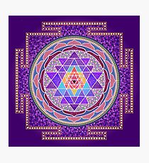 Sri Yantra Purple Photographic Print