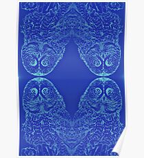 Blue Owl Mirror Poster