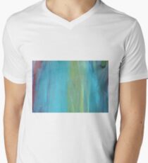 ABSTRAKTE glatte HIMMEL T-Shirt mit V-Ausschnitt für Männer