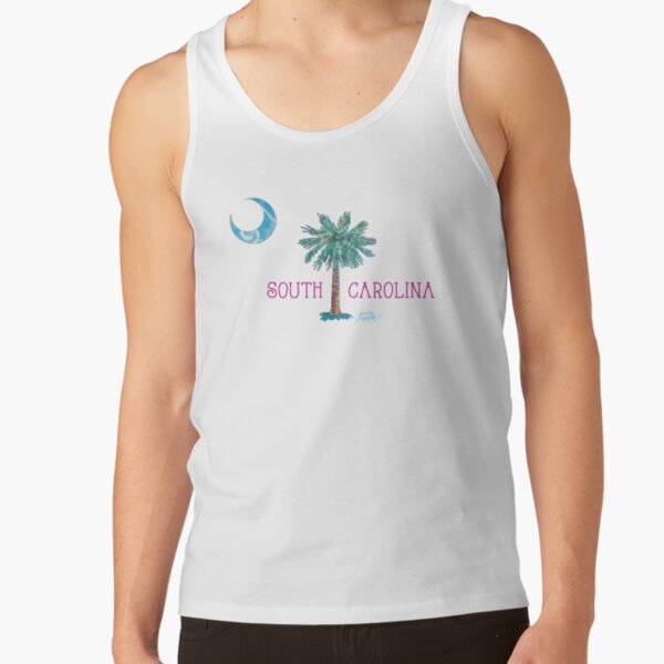 South Carolina Palmetto Tree and Moon by Jan Marvin Tank Top
