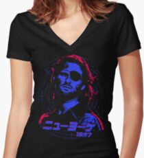 Escape from New York 1997 Japanese Women's Fitted V-Neck T-Shirt
