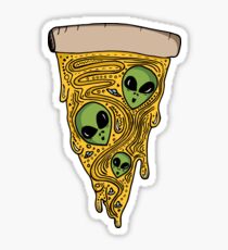 Alien Pizza Sticker