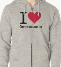 I love Austria Zipped Hoodie