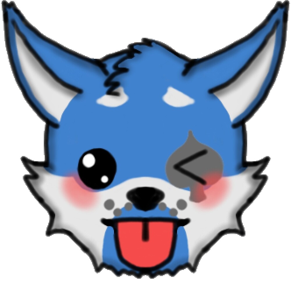 "Wolf Furry Tongue Out Face Emoji" by Lugia2009 Redbubble