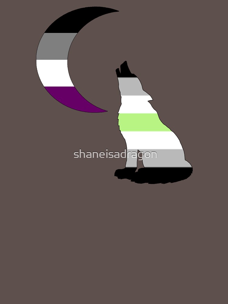 Agender Ace Wolf & Moon by shaneisadragon