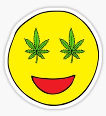 Smiley-Weed-Augen Sticker