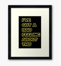 Star Wars Quote Framed Print