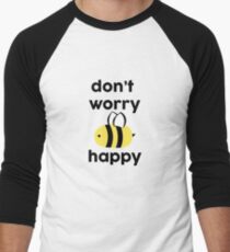 Bee Happy Baseball ¾ Sleeve T-Shirt