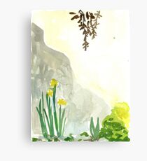 Sunny wall in Spring Canvas Print