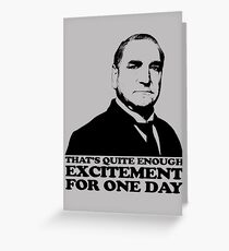 Downton Abbey Carson Excitement Tshirt Greeting Card