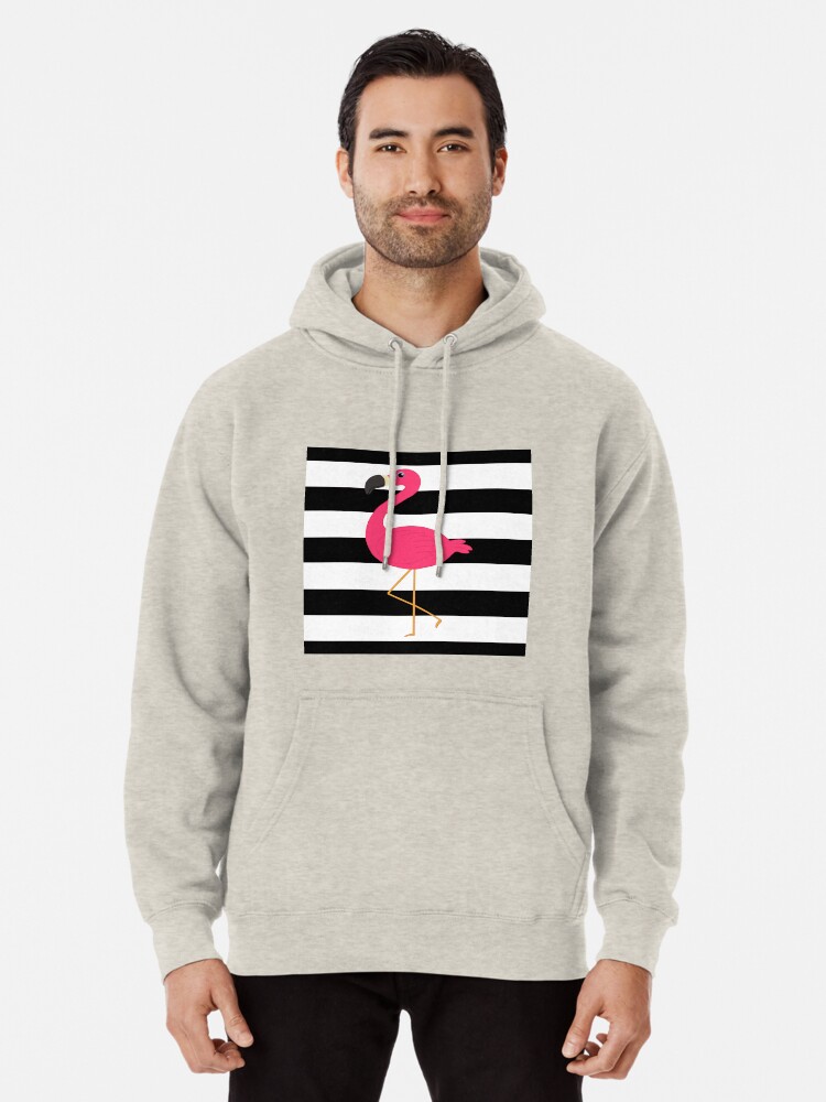 pink and white striped hoodie