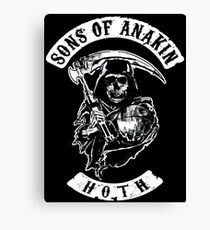 Sons of Anakin - starwars inspired biker patch Canvas Print