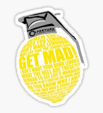 Portal 2 combustible lemon quote Sticker