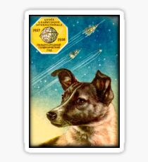 Laika the Sputnik 2 Russian Space Dog! Sticker