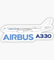 Airbus A330 Line Drawing Sticker
