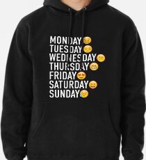 Stimmungen der Woche ausgedrückt durch Emojis Hoodie