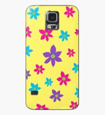 Bunte tropische Blumenillustration Hülle & Klebefolie für Samsung Galaxy