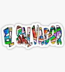 El Salvador colorido Sticker