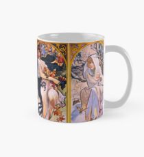 Alfons Mucha Art Nouveau Four Seasons Painting Mug