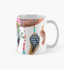 Taza clásica El cráneo del toro de acuarela bohemia