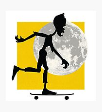 Friendly Zombie - longboard Photographic Print