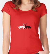 Twain Cats Women's Fitted Scoop T-Shirt