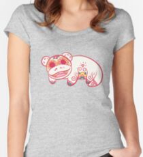 Slowpoke Pokemuerto | Pokemon & Day of The Dead Mashup Women's Fitted Scoop T-Shirt