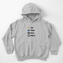Essen, schlafen, Spiel, wiederhole! 8 Bit Kinder Hoodie
