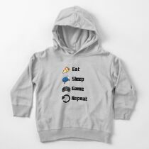 Eat, Sleep, Game, Repeat! 8bit Toddler Pullover Hoodie
