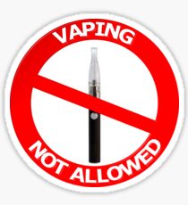 Vaping Not Allowed Sign Sticker