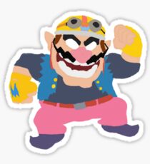 Simplistic Wario Super Smash Bros Sticker