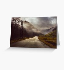 Foggy road Greeting Card