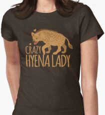 Verrückte Hyäne Lady Tailliertes T-Shirt für Frauen