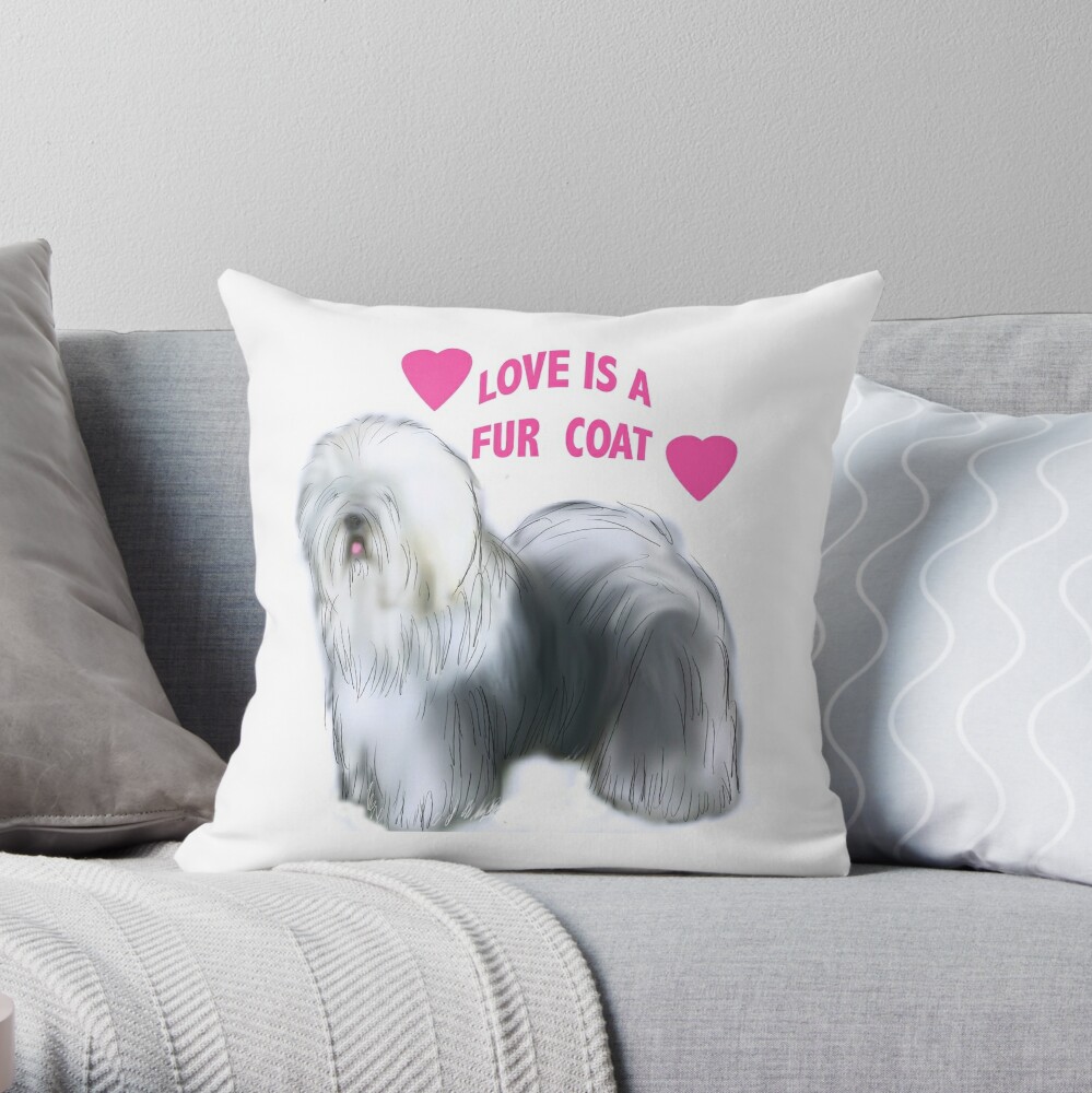 old english sheepdog pillow